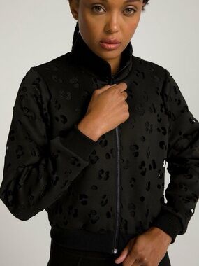GOOD AMERICAN Laser Scuba Crop Jacket L 3